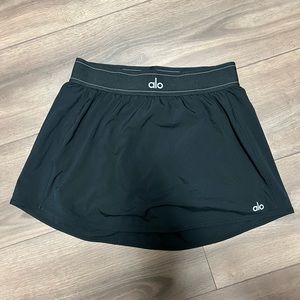 ALO Yoga Match Point Tennis Skirt Black Size Small